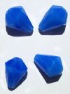 4 16x12mm Milky Blue Opal Faceted Drop Beads
